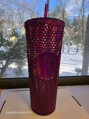 Starbucks Fall 2022 Berry Purple Studded Tumbler Venti Cold Cup 24oz / 710mL NEW